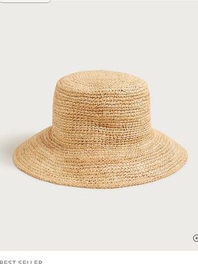 J. Crew raffia straw bucket hat